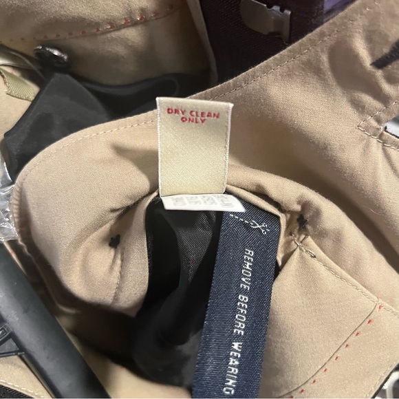 Banana Republic Heritage Wool Blend Button Fly Pinstripe Trousers Black 34/32 - Picture 14 of 15